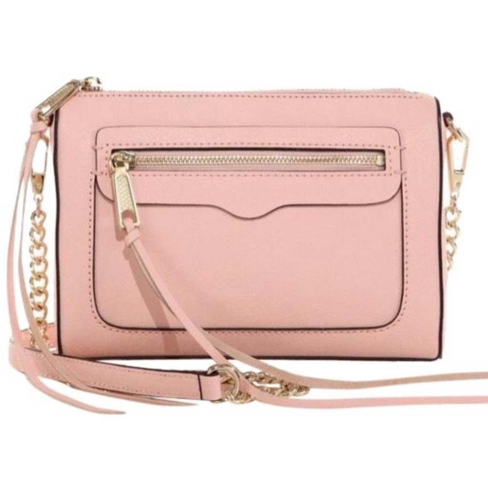 Rebecca Minkoff Avery Leather Crossbody Bag In Vintage Pink